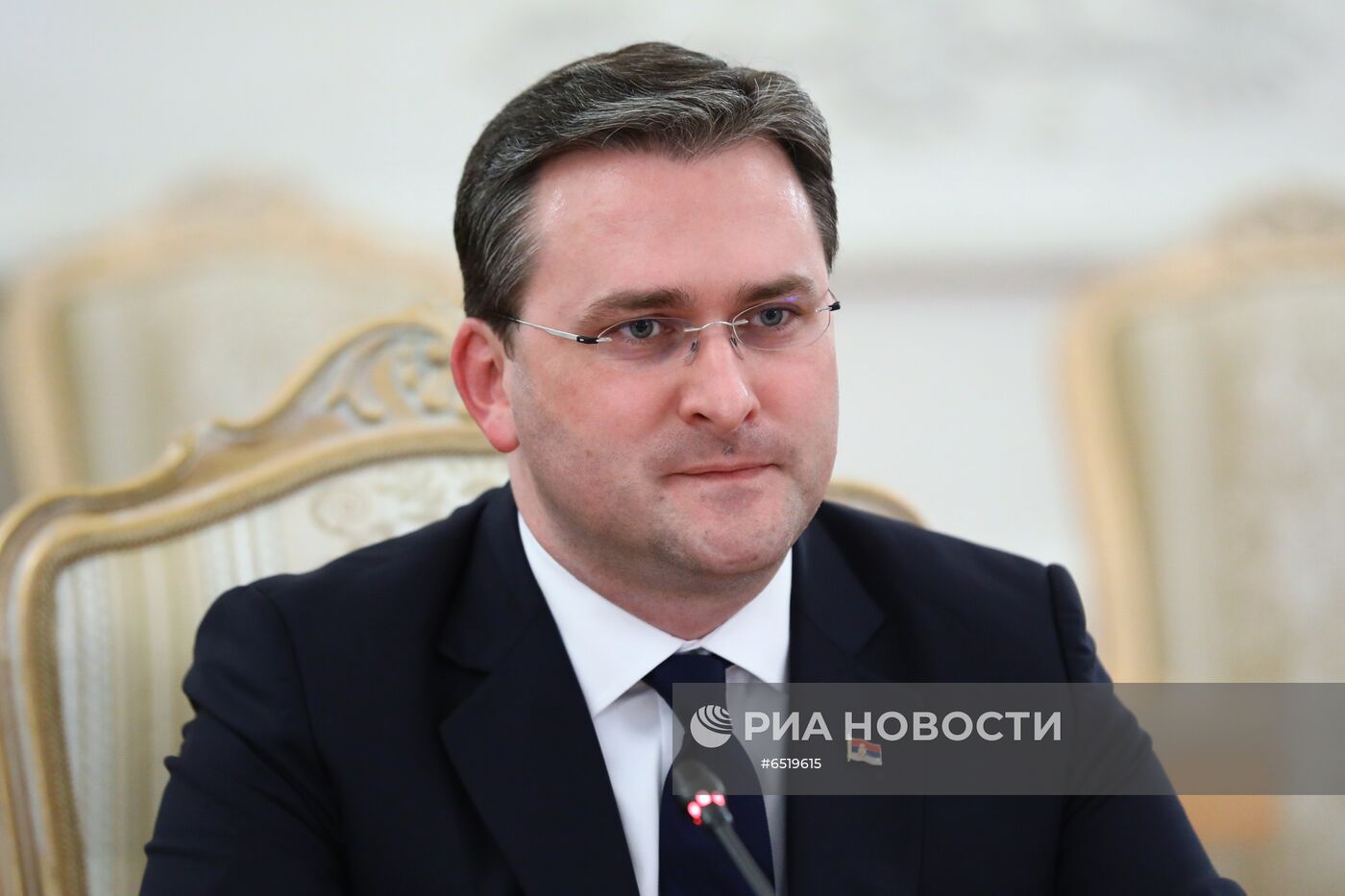 Переговоры министров иностранных дел РФ и Сербии С. Лаврова и Н. Селаковича