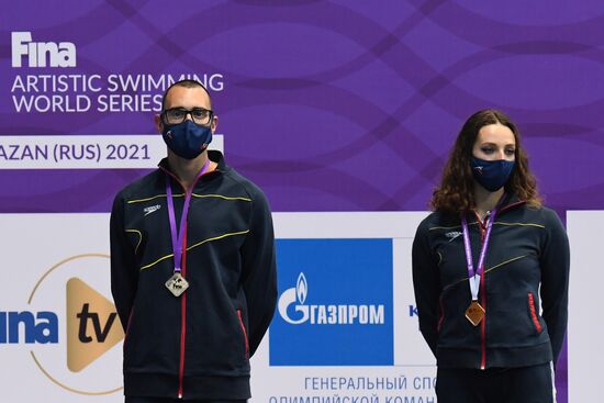 Синхронное плавание. III этап Мировой серии FINA. Церемония награждения