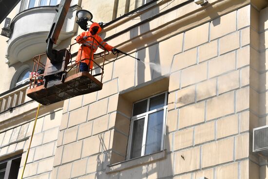 Весеннее благоустройство Москвы