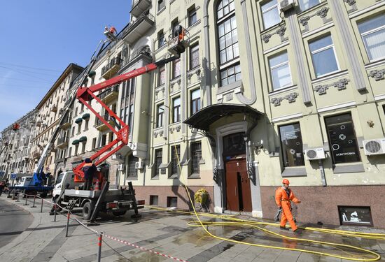 Весеннее благоустройство Москвы