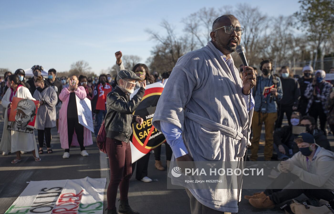 Продолжаются протесты в американском штате Миннесота