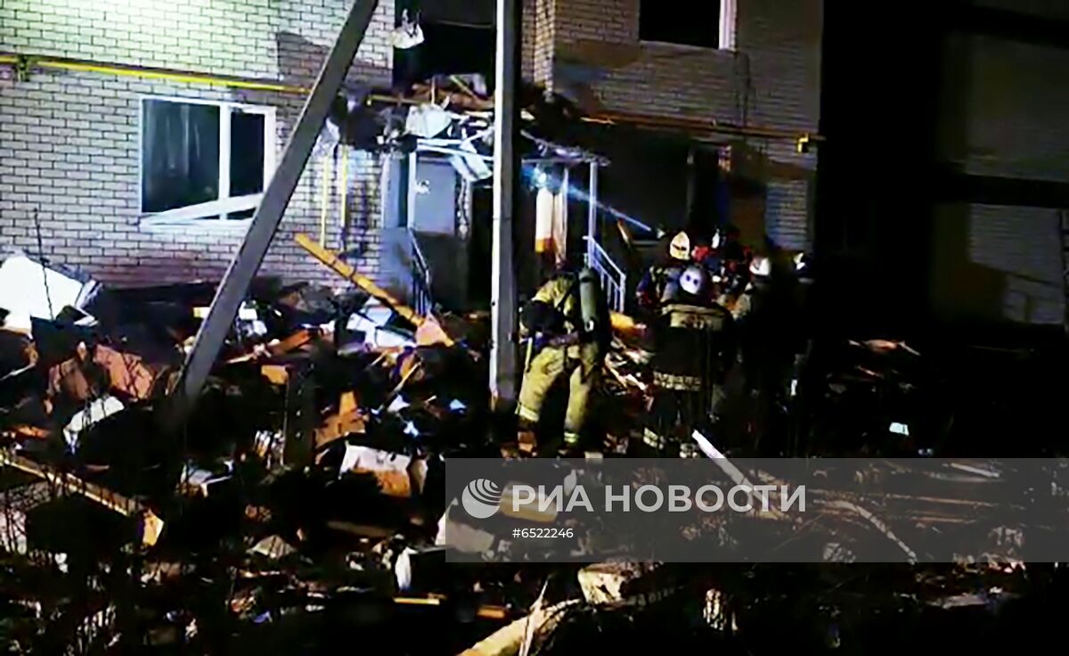 Взрыв газа и пожар в трёхэтажном жилом доме в Нижегородской области