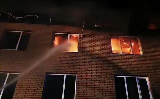 Взрыв газа и пожар в трёхэтажном жилом доме в Нижегородской области