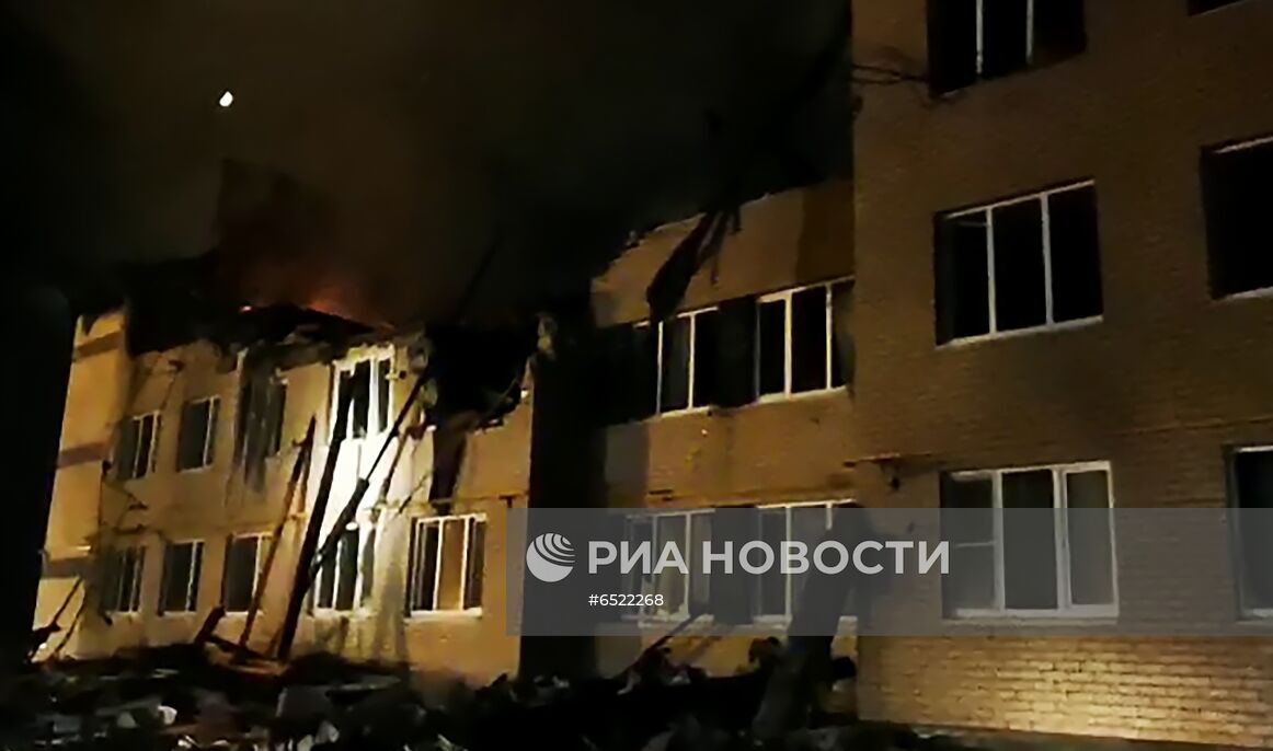 Взрыв газа и пожар в трёхэтажном жилом доме в Нижегородской области