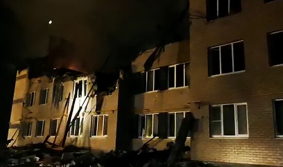 Взрыв газа и пожар в трёхэтажном жилом доме в Нижегородской области