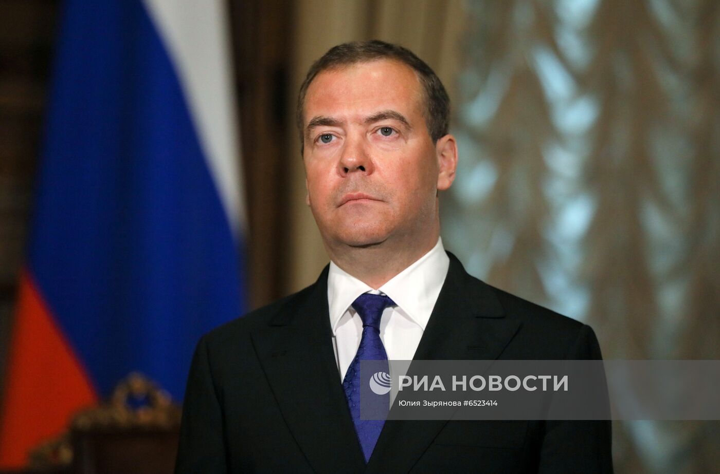 Зампред Совбеза РФ, председатель "Единой России" Д. Медведев выступил с заявлением по итогам послания президента РФ Федеральному собранию