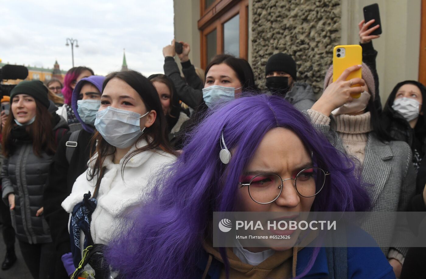 Несанкционированная акция в поддержку А. Навального в Москве