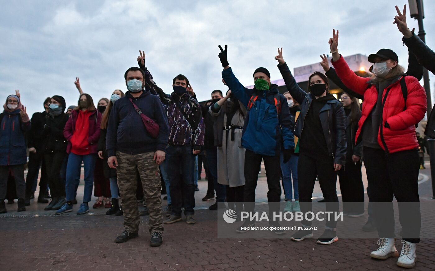 Несанкционированные акции в поддержку А. Навального в регионах России