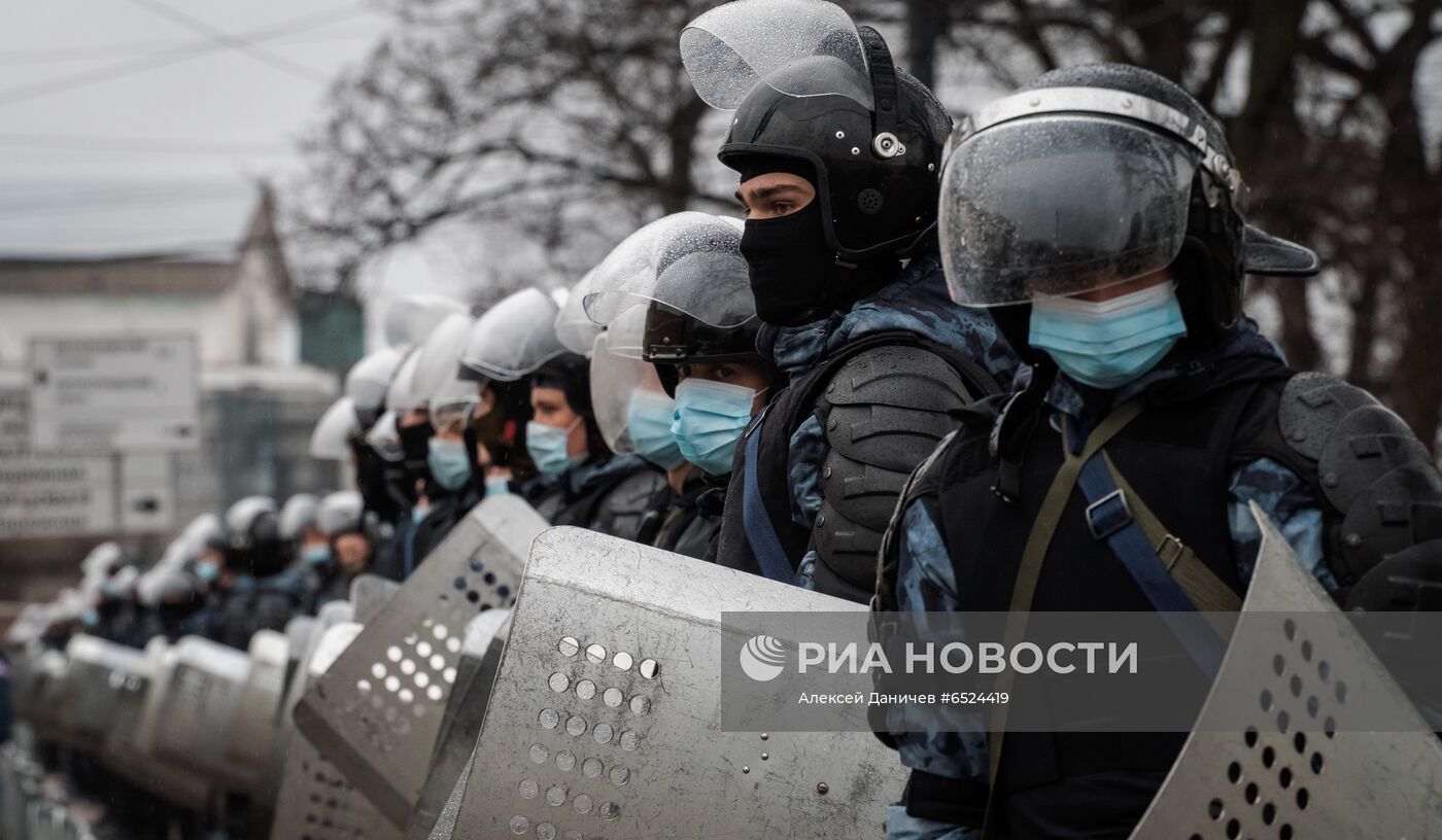 Несанкционированные акции в поддержку А. Навального в регионах России