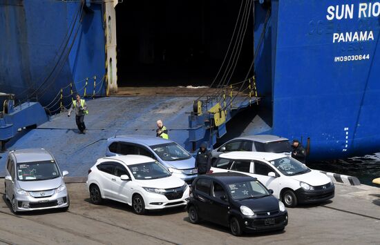 Доставка партии подержанных японских автомобилей во Владивосток