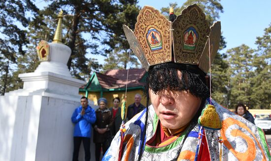 Обряд "Жинсрег" в буддийском храме в Чите