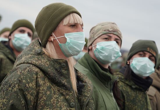 Репетиция парада Победы в Луганске