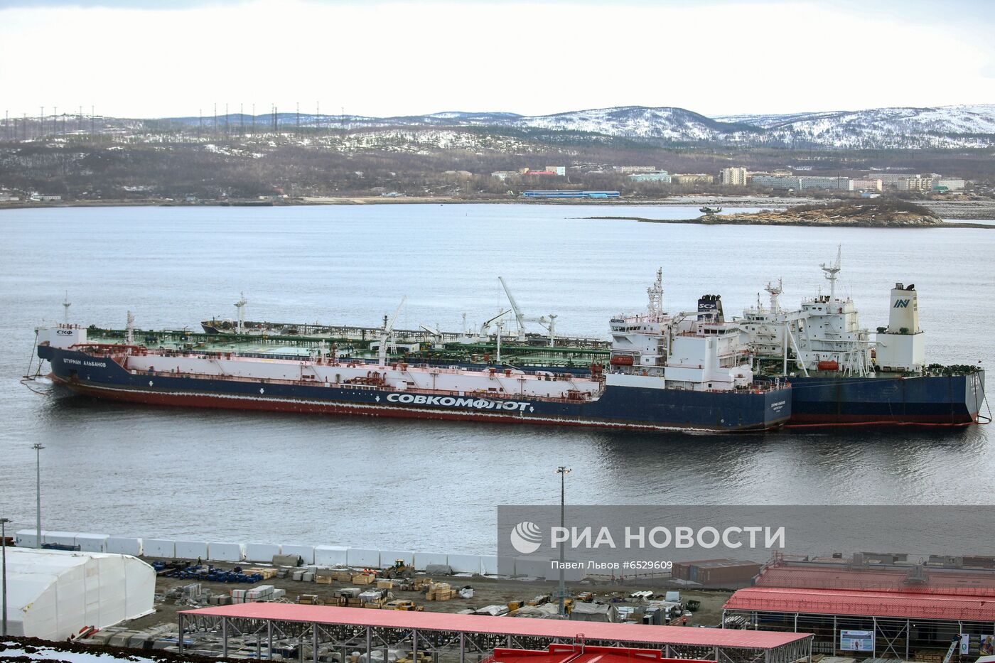 Строительство завода "НОВАТЭК-Мурманск" в Белокаменке