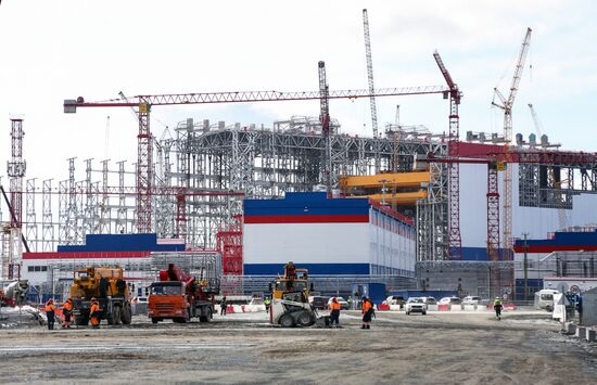 Строительство завода "НОВАТЭК-Мурманск" в Белокаменке