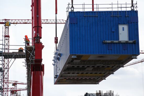 Строительство завода "НОВАТЭК-Мурманск" в Белокаменке