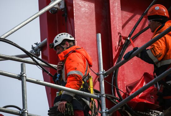 Строительство завода "НОВАТЭК-Мурманск" в Белокаменке