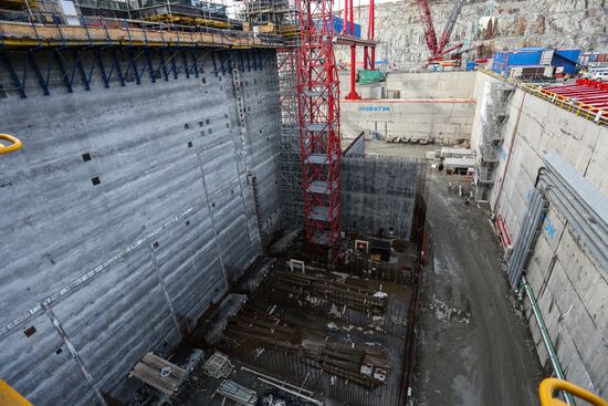 Строительство завода "НОВАТЭК-Мурманск" в Белокаменке