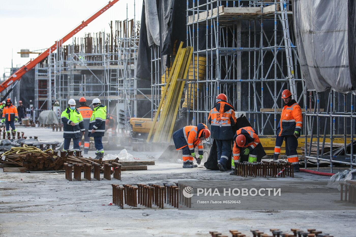 Строительство завода "НОВАТЭК-Мурманск" в Белокаменке