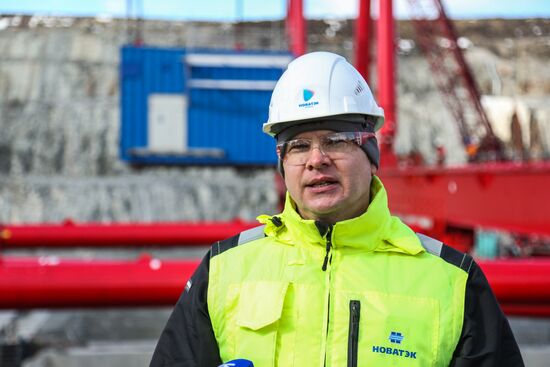 Строительство завода "НОВАТЭК-Мурманск" в Белокаменке