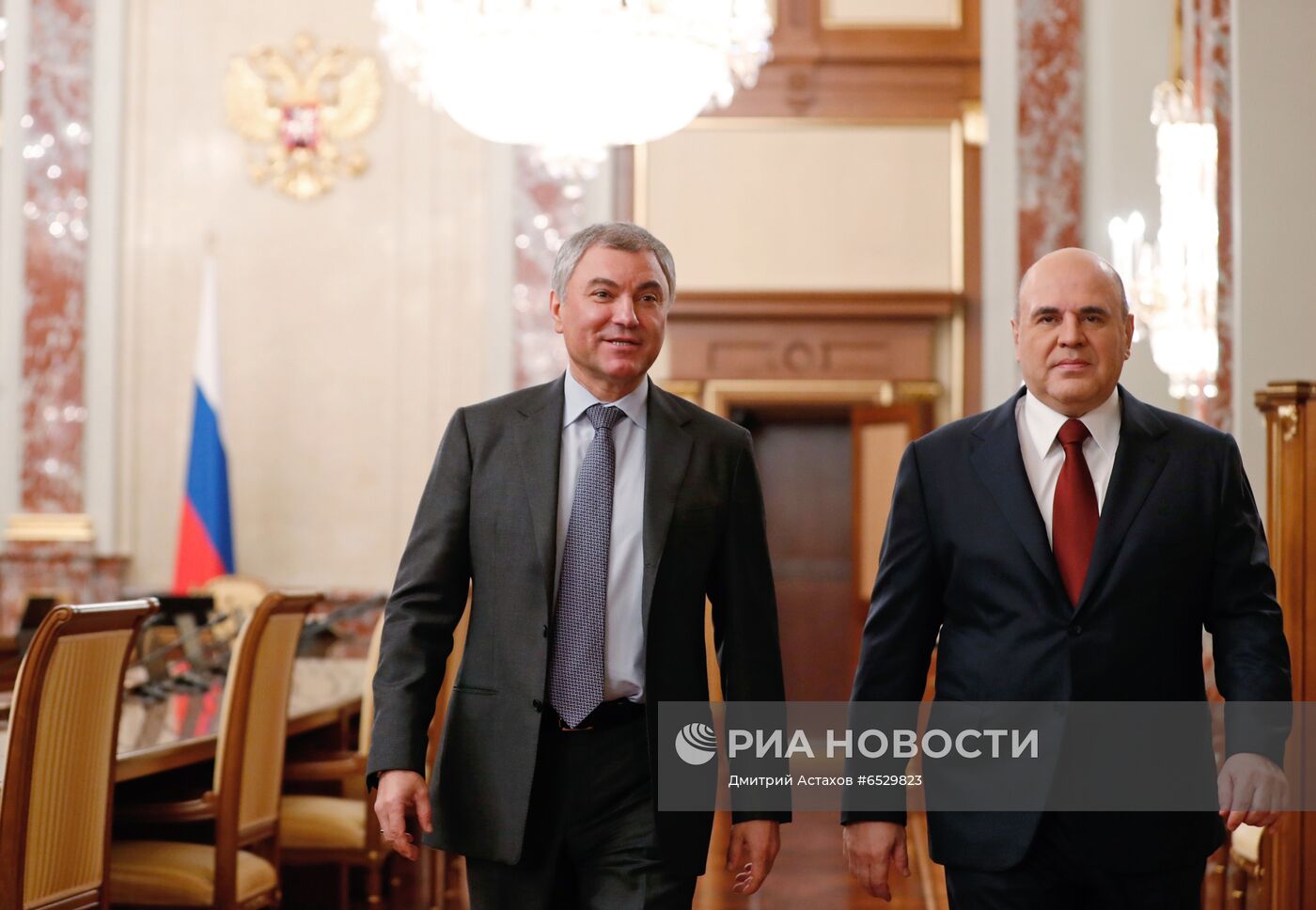 Премьер-министр РФ М. Мишустин встретился с главами думских фракций