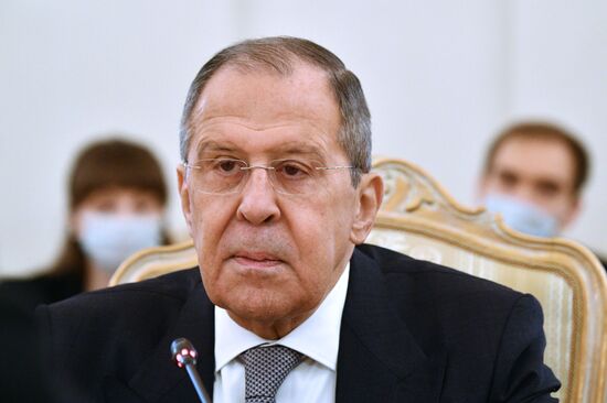 Встреча глав МИД РФ и Мексики С. Лаврова и М. Эмбарда