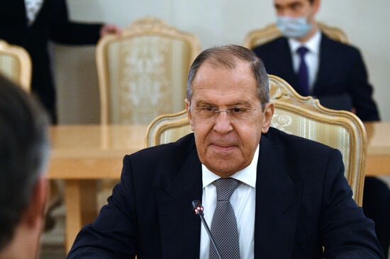 Встреча глав МИД РФ и Мексики С. Лаврова и М. Эмбарда