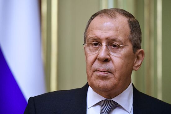 Встреча глав МИД РФ и Мексики С. Лаврова и М. Эмбарда