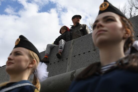 Парад теплоходов в честь начала 88-й пассажирской навигации на Москве-реке