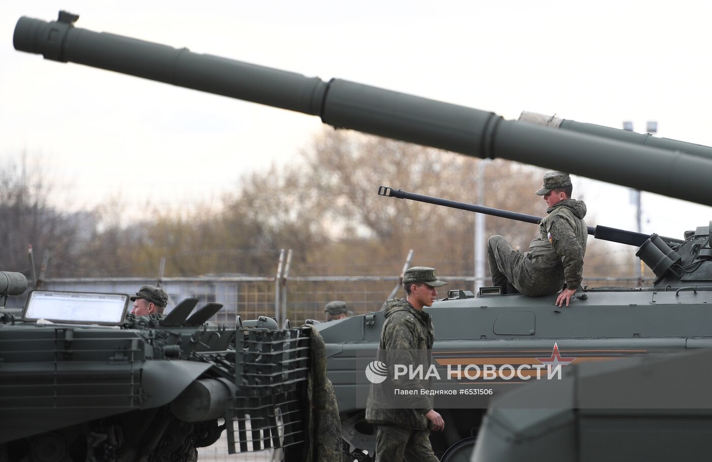 Ночная репетиция парада Победы в Москве 