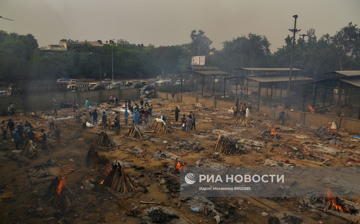 Работа крематория в Дели