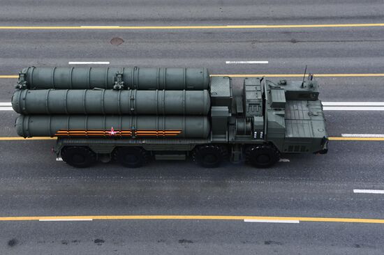 Ночная репетиция парада Победы в Москве 