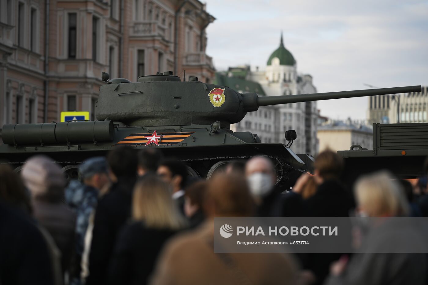 Ночная репетиция парада Победы в Москве