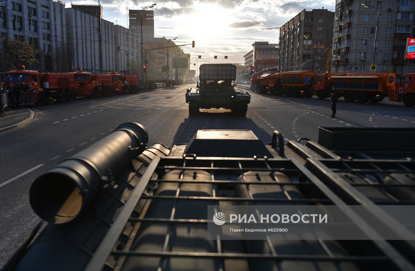 Ночная репетиция парада Победы в Москве