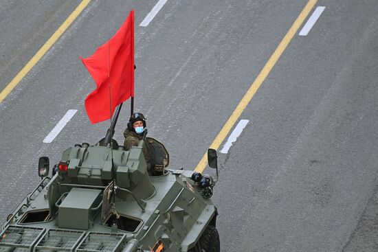 Ночная репетиция парада Победы в Москве 