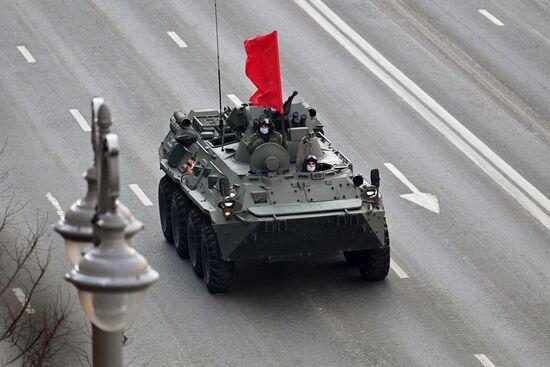 Ночная репетиция парада Победы в Москве 