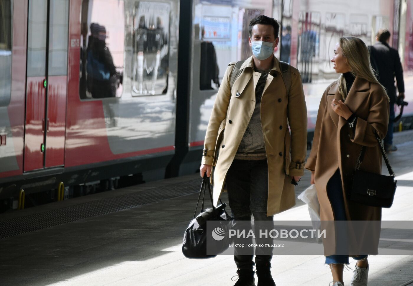 Отправление скоростного поезда "Ласточка" из Минска в Москву