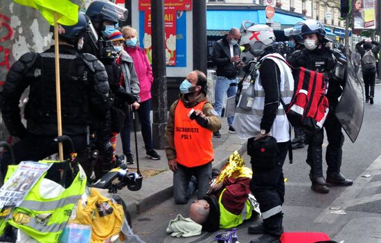 Беспорядки на первомайской демонстрации в Париже