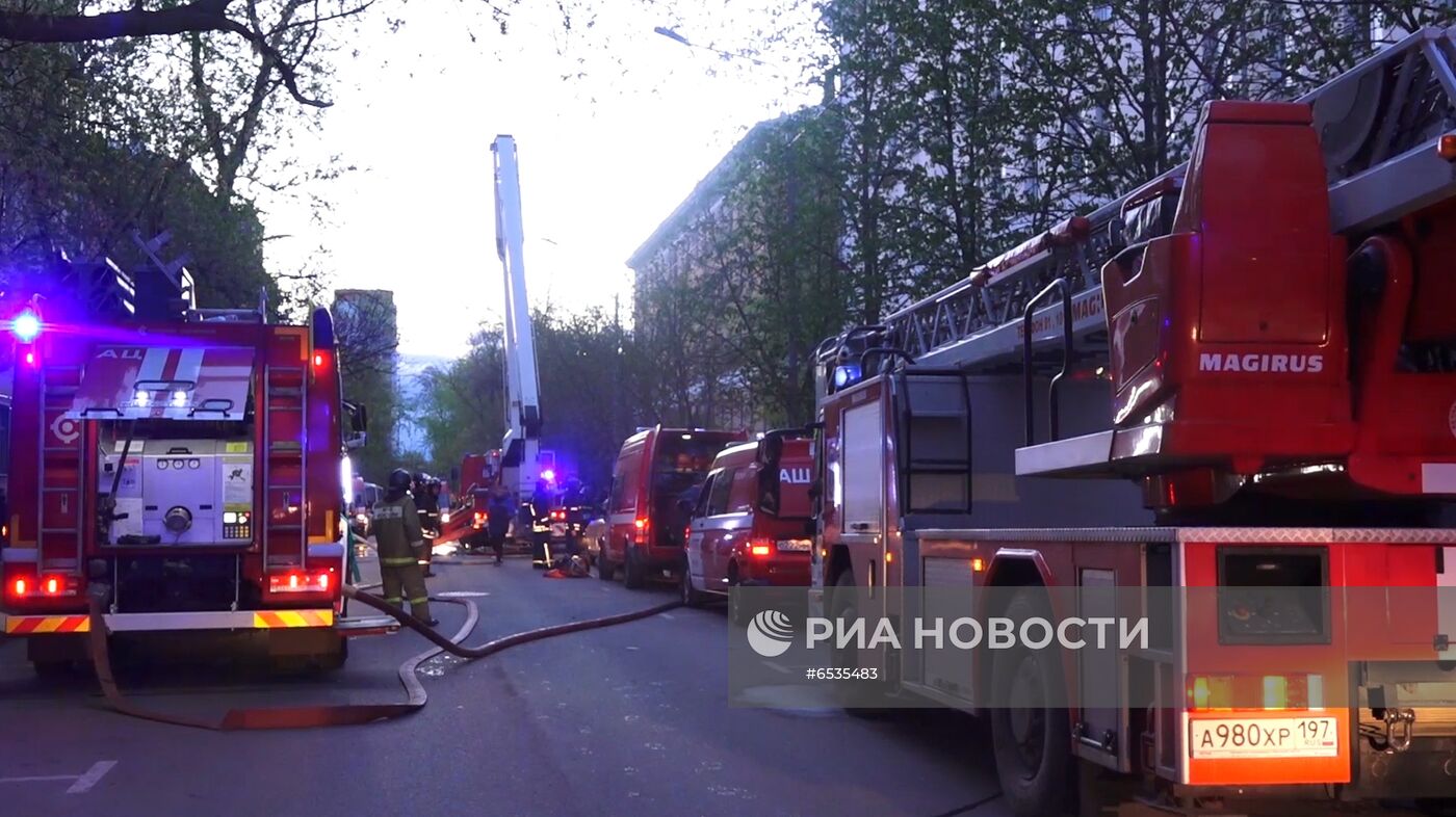 Пожар произошел в гостинице на юго-востоке Москвы