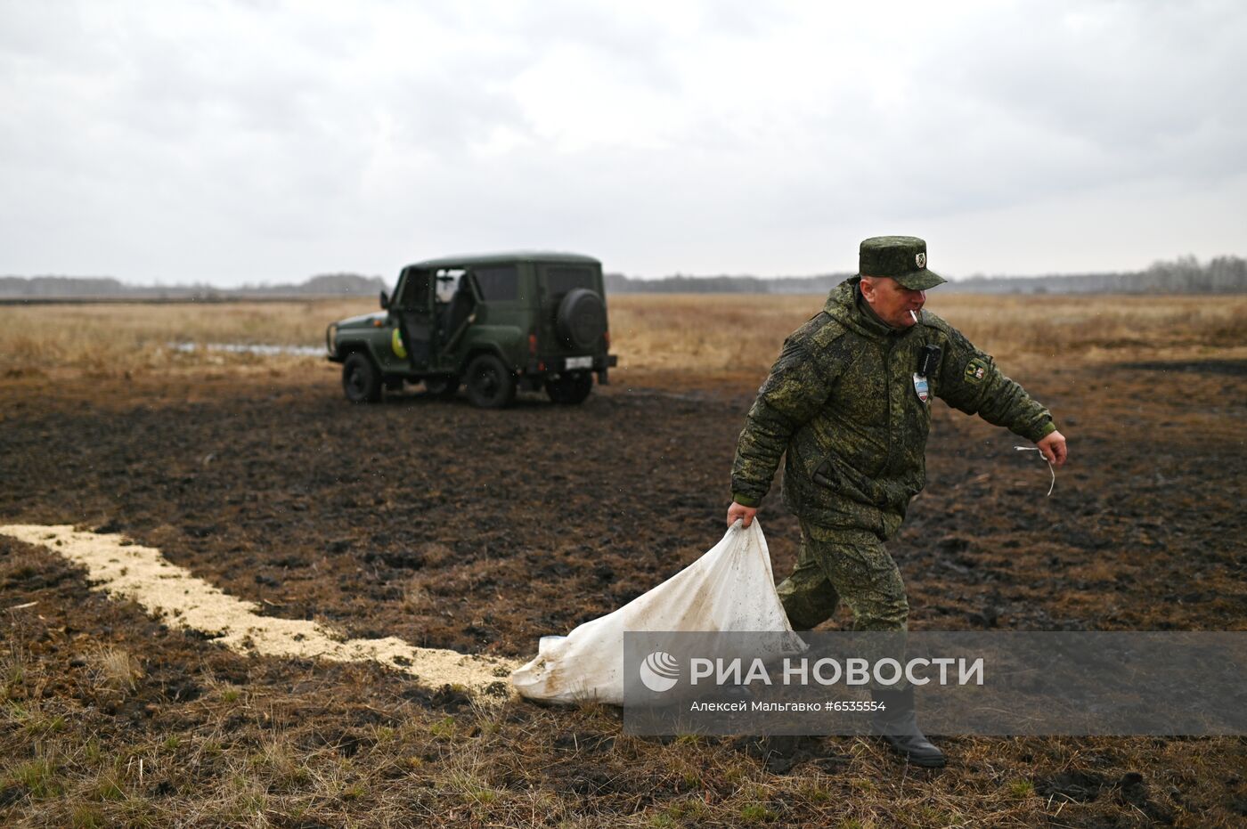 Работа егеря в сезон весенней охоты в Омской области