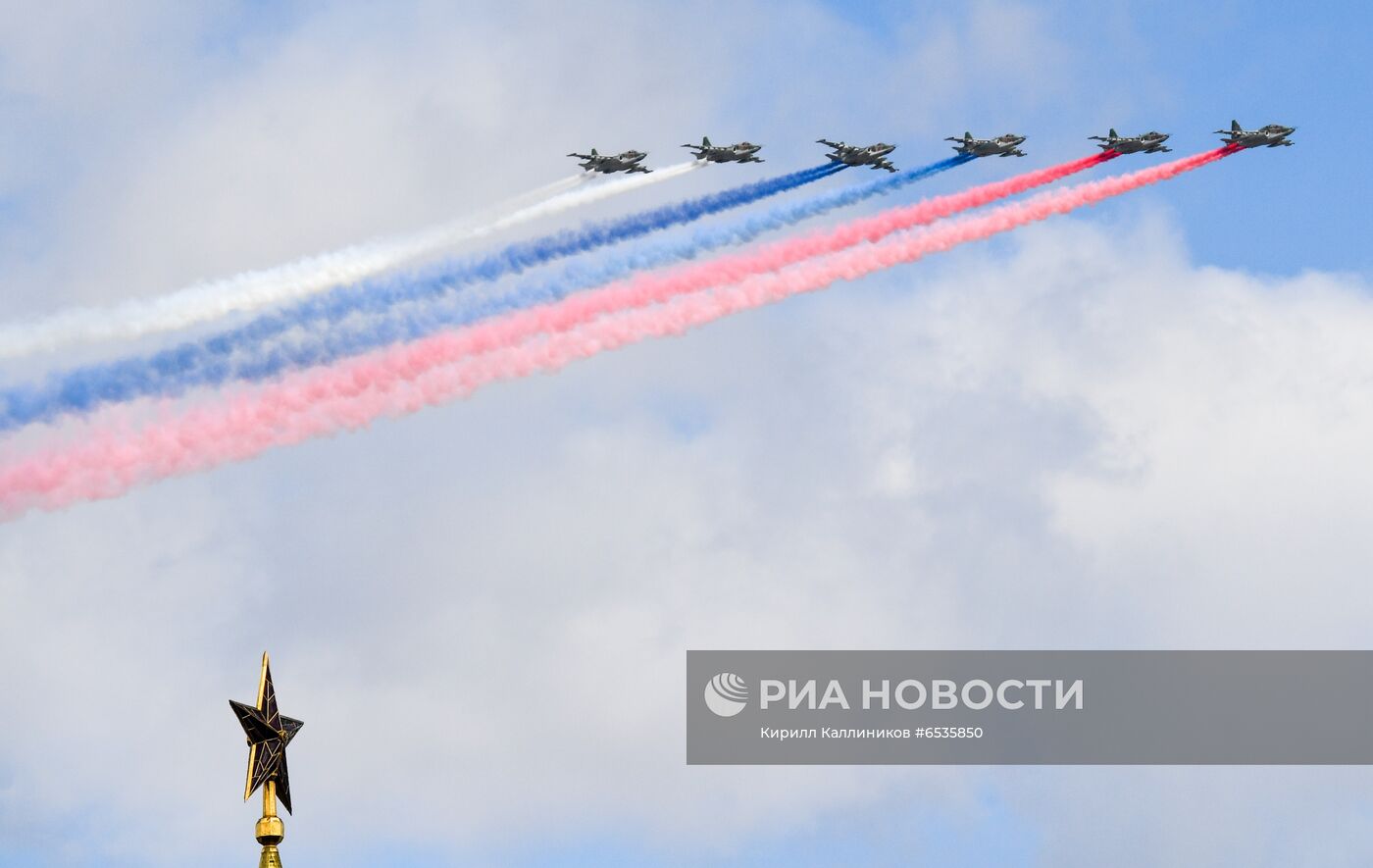 Репетиция воздушной части парада Победы