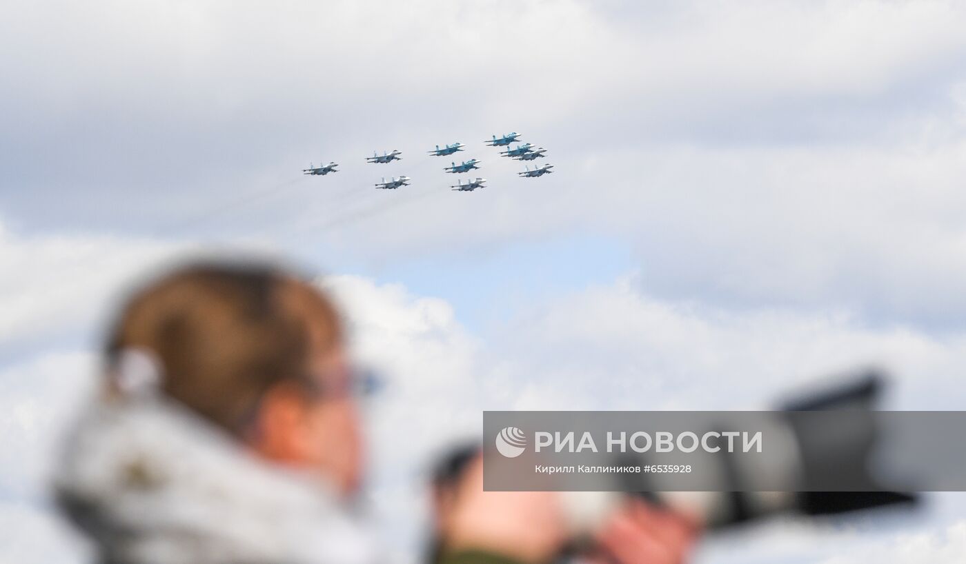 Репетиция воздушной части парада Победы