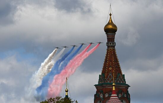 Репетиция воздушной части парада Победы