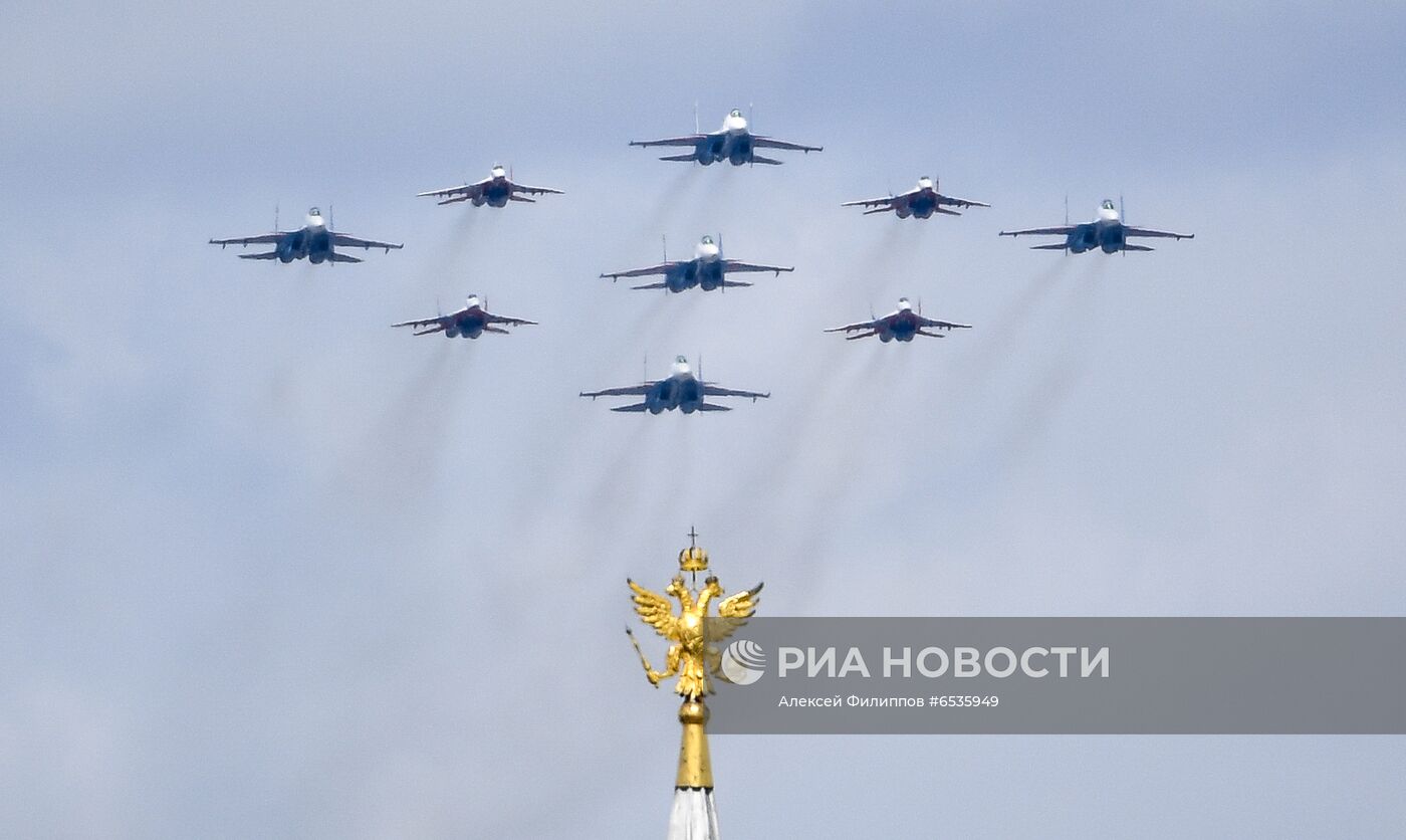 Репетиция воздушной части парада Победы