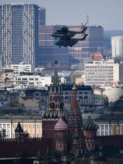 Репетиция воздушной части парада Победы