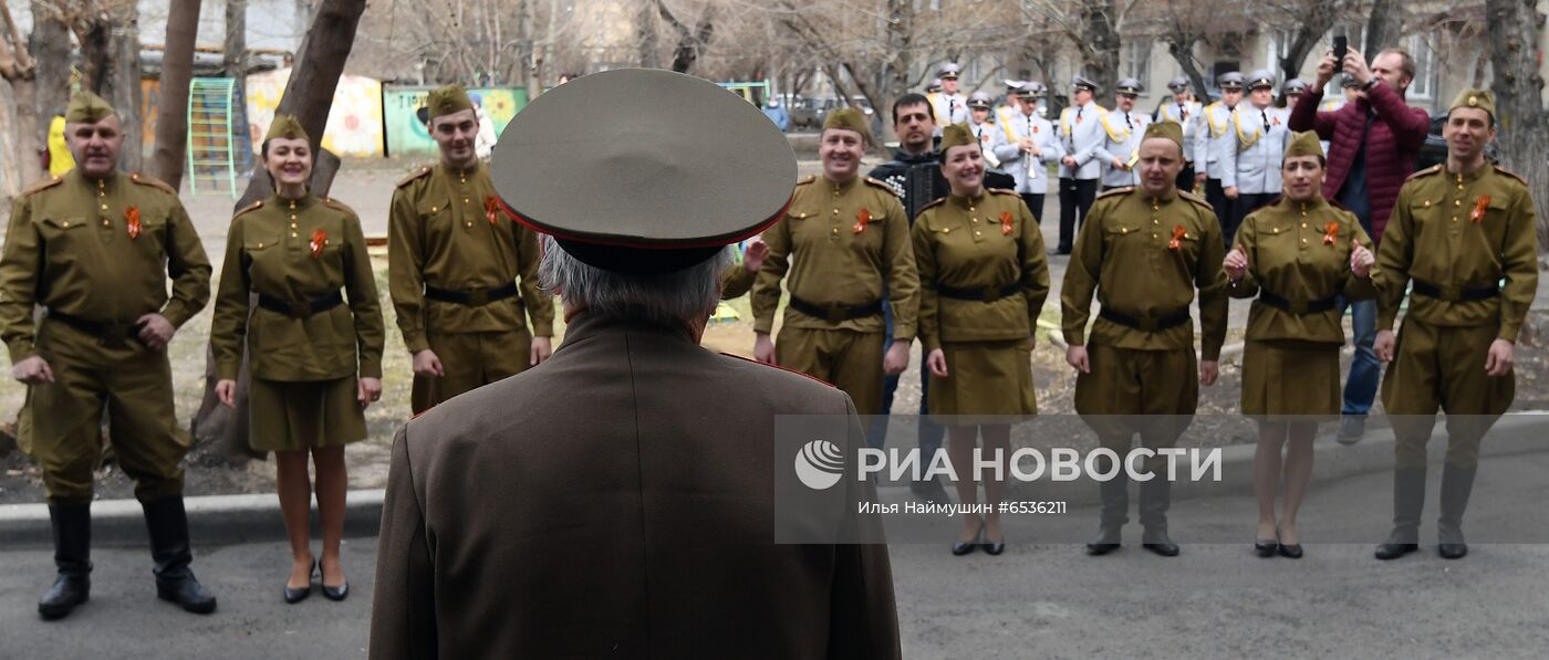 Поздравление с Днем Победы 100-летнего ветерана И. Шпагина