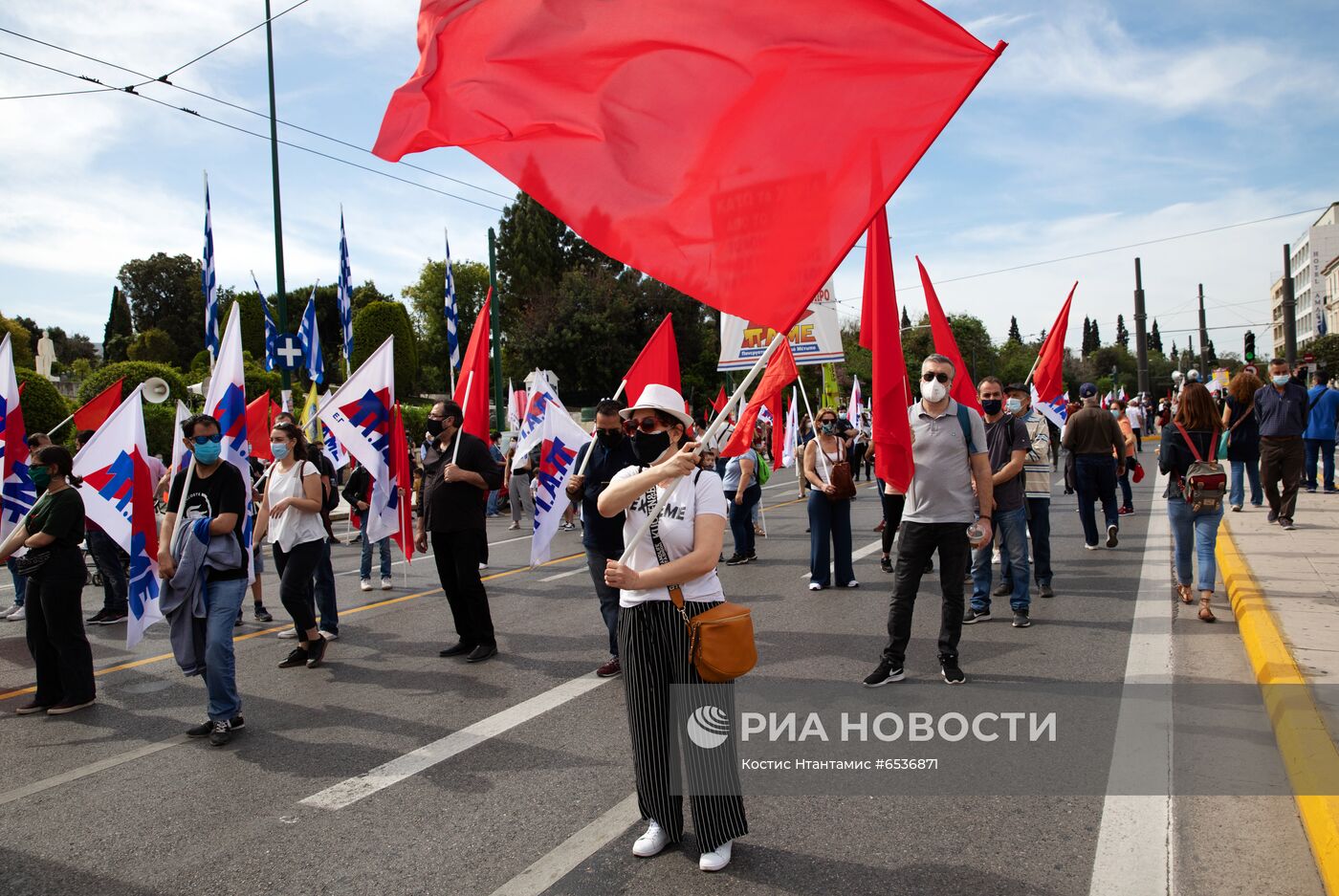 Акция рабочих в Греции