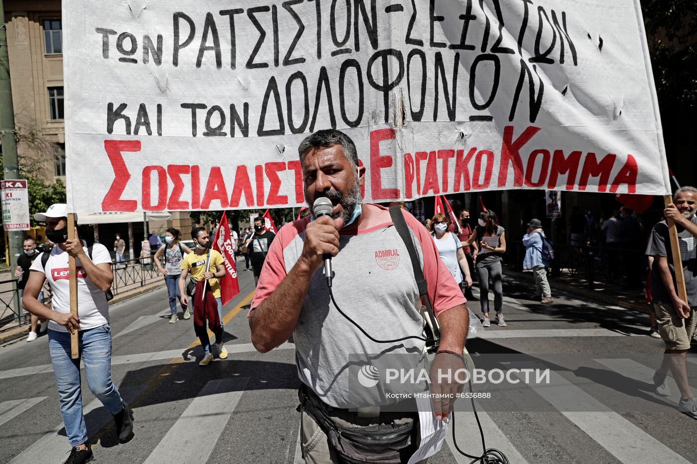 Акция рабочих в Греции