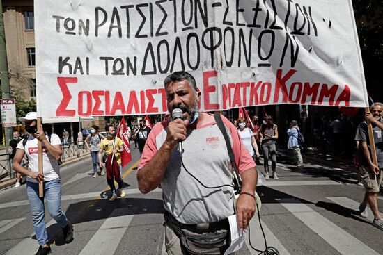 Акция рабочих в Греции