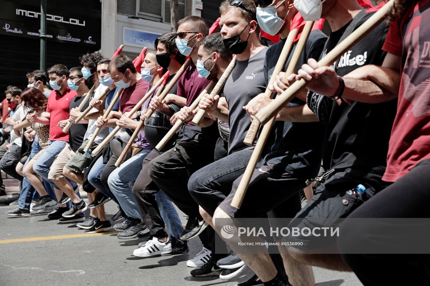 Акция рабочих в Греции