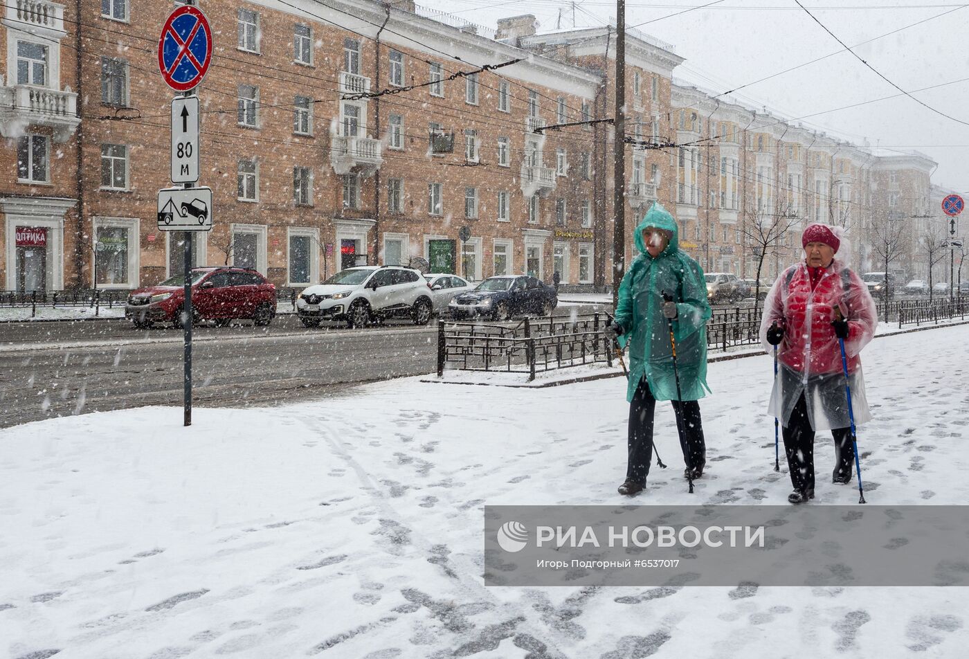 Снегопад в Карелии